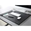Artistic™ Leatherette Desk Pad With Fold-Out Side Rails, 24" x 19", Black/Gray, Total Qty 1