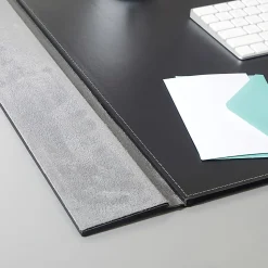 Artistic™ Leatherette Desk Pad With Fold-Out Side Rails, 24" x 19", Black/Gray, Total Qty 1
