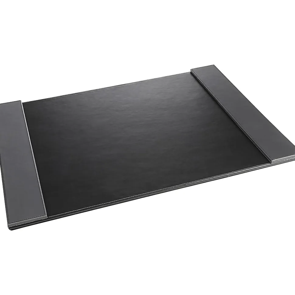 Artistic™ Leatherette Desk Pad With Fold-Out Side Rails, 24" x 19", Black/Gray, Total Qty 1