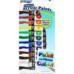 ArtSkills® Acrylic Paints, 0.32 Oz, Assorted Colors, Pack of 12