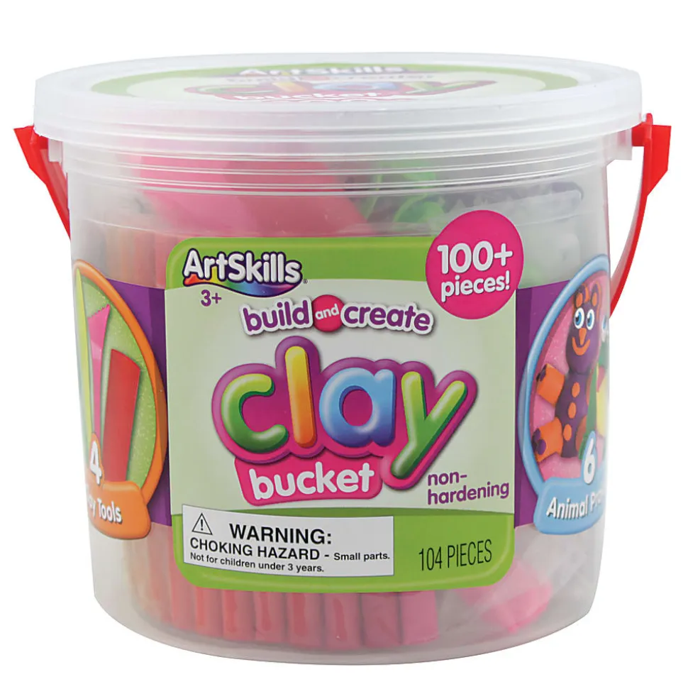 Artskills® Clay Bucket, Assorted Colors