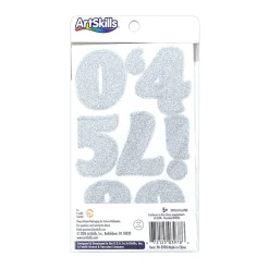 Artskills® Glitter Letter Stickers, 2 1/4", Custom, Silver, Pack Of 72