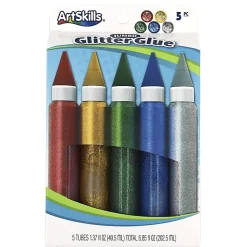 ArtSkills® Jumbo Glitter Glue, Assorted Classic Colors, Pack of 5