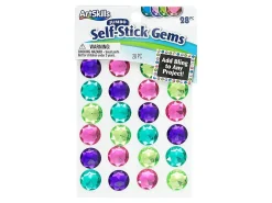 Artskills® Jumbo Self-Stick Gems, Assorted Colors, Pack Of 28