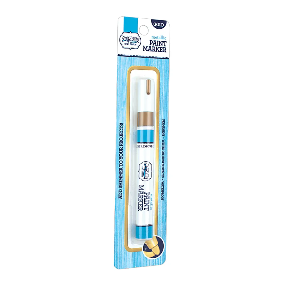 Artskills® Paint Marker, Bullet Point, Assorted Barrel Colors, Gold Paint