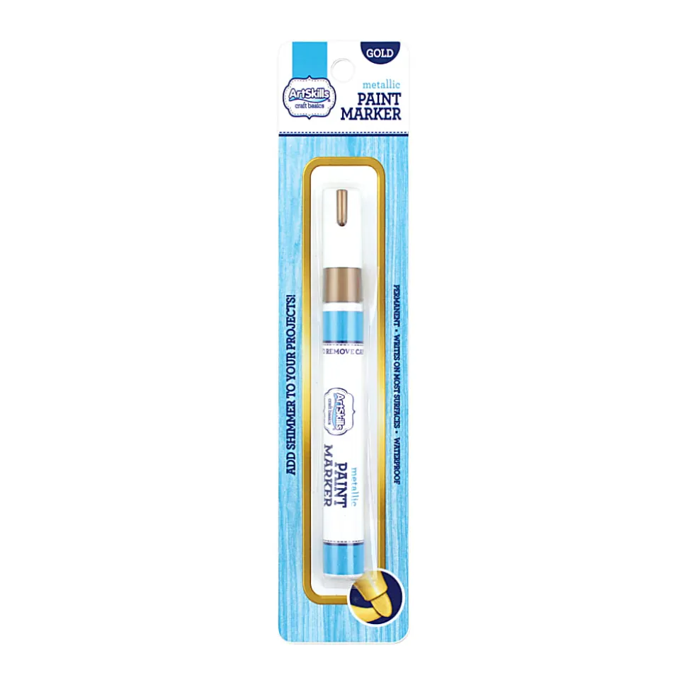 Artskills® Paint Marker, Bullet Point, Assorted Barrel Colors, Gold Paint