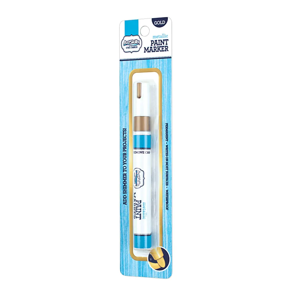 Artskills® Paint Marker, Bullet Point, Assorted Barrel Colors, Gold Paint