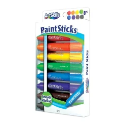 Artskills® Paint Sticks, 0.14 Oz, Assorted Colors, Pack Of 8