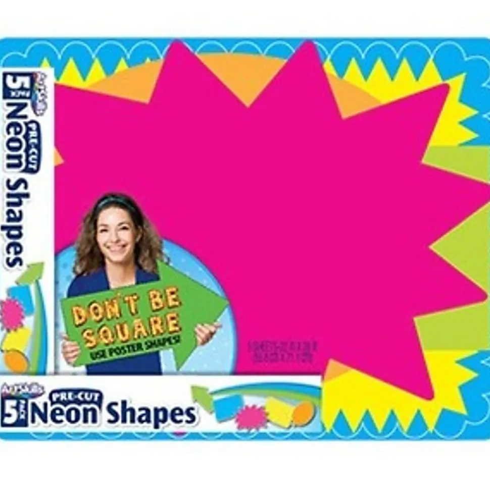 ArtSkills® Poster Board Pre-Cut Shapes, 22" x 28", Pack Of 5