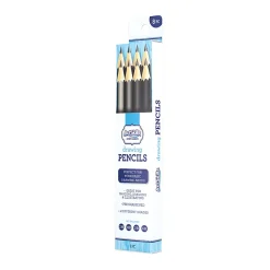 ArtSkills® Premium Drawing Pencils, 2.5 mm, 2B/2H/6B/HB Hardness, Black, Pack of 8