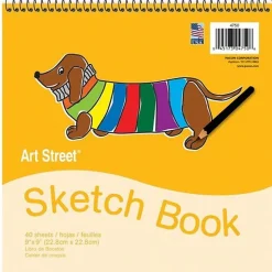 Art Street® Sketch Book, 9" x 9", 40 Sheets, White