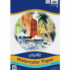 Art1st® Watercolor Paper, 12" x 18", Pack Of 50 Sheets