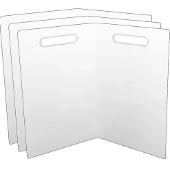 Ashley Productions Folding Magnetic Whiteboards, 14” x 18”, White, Pack Of 3 Whiteboards