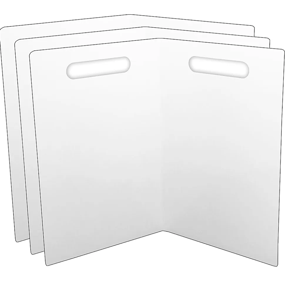 Ashley Productions Folding Magnetic Whiteboards, 14” x 18”, White, Pack Of 3 Whiteboards