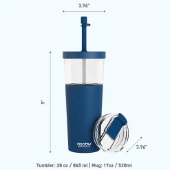 Asobu Marina 2-in-1 Tumbler, 28 Oz, Blue
