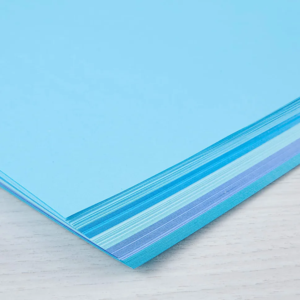 Astrobrights Color Laser Paper, Galactic Blues Assortment, Letter (8-1/2" x 11"), 100 Sheets Per Ream, 24 Lb, 96 Brightness