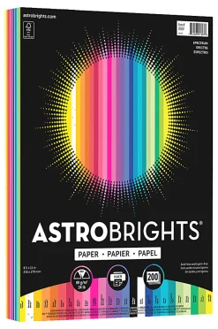 Astrobrights® Color Multi-Use Printer & Copy Paper, 1 Ream, Spectrum 25 Color Assortment, Letter (8.5
