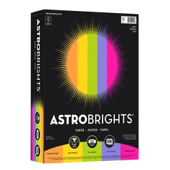 Astrobrights® Color Multi-Use Printer & Copy Paper, 1 Ream, Happy Color Assortment, Letter (8.5" x 11"), 500 Sheets Per Ream, 24 Lb, 94 Brightness