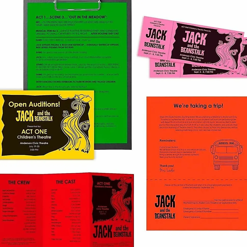 Astrobrights® Color Multi-Use Printer & Copy Paper, 1 Ream, Gamma Green, Letter (8.5" x 11"), 500 Sheets Per Ream, 24 Lb, 94 Brightness