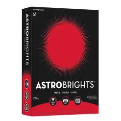 Astrobrights® Color Multi-Use Printer & Copy Paper, 1 Ream, Re-Entry Red, Letter (8.5