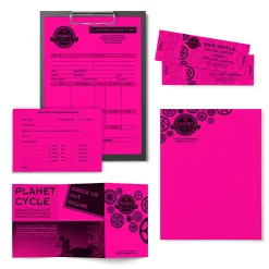 Astrobrights® Color Multi-Use Printer & Copy Paper, 1 Ream, Fireball Fuchsia, Letter (8.5" x 11"), 500 Sheets Per Ream, 24 Lb, 94 Brightness