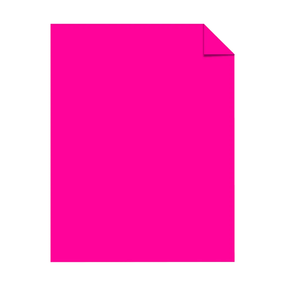 Astrobrights® Color Multi-Use Printer & Copy Paper, 1 Ream, Fireball Fuchsia, Letter (8.5" x 11"), 500 Sheets Per Ream, 24 Lb, 94 Brightness