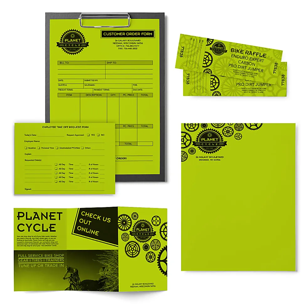 Astrobrights® Color Multi-Use Printer & Copy Paper, 1 Ream, Terra Green, Letter (8.5" x 11"), 500 Sheets Per Ream, 24 Lb, 94 Brightness