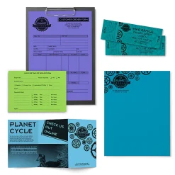Astrobrights® Color Multi-Use Printer & Copy Paper, 1 Ream, Cool Assortment, Letter (8.5" x 11"), 500 Sheets Per Ream, 24 Lb, 94 Brightness