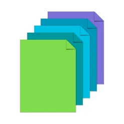 Astrobrights® Color Multi-Use Printer & Copy Paper, 1 Ream, Cool Assortment, Letter (8.5" x 11"), 500 Sheets Per Ream, 24 Lb, 94 Brightness