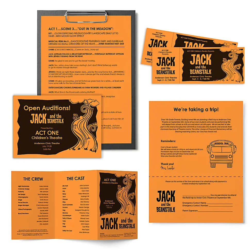 Astrobrights® Color Multi-Use Printer & Copy Paper, 1 Ream, Cosmic Orange, Letter (8.5" x 11"), 500 Sheets Per Ream, 24 Lb, 94 Brightness