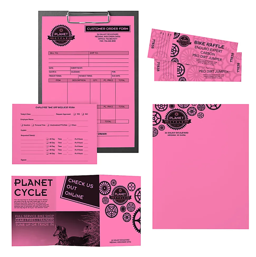 Astrobrights® Color Multi-Use Printer & Copy Paper, 1 Ream, Pulsar Pink, Letter (8.5" x 11"), 500 Sheets Per Ream, 24 Lb, 94 Brightness