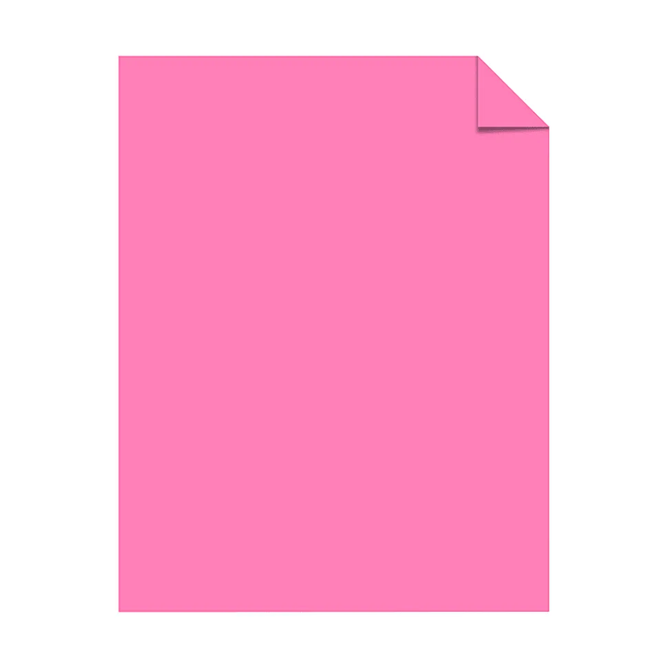 Astrobrights® Color Multi-Use Printer & Copy Paper, 1 Ream, Pulsar Pink, Letter (8.5" x 11"), 500 Sheets Per Ream, 24 Lb, 94 Brightness