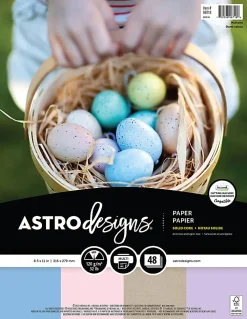 Astrodesigns Crafting Paper, Midtone Assortment, 32 lb., Letter Size (8.5" x 11"), Pack Of 48 Sheets, FSC® Certified