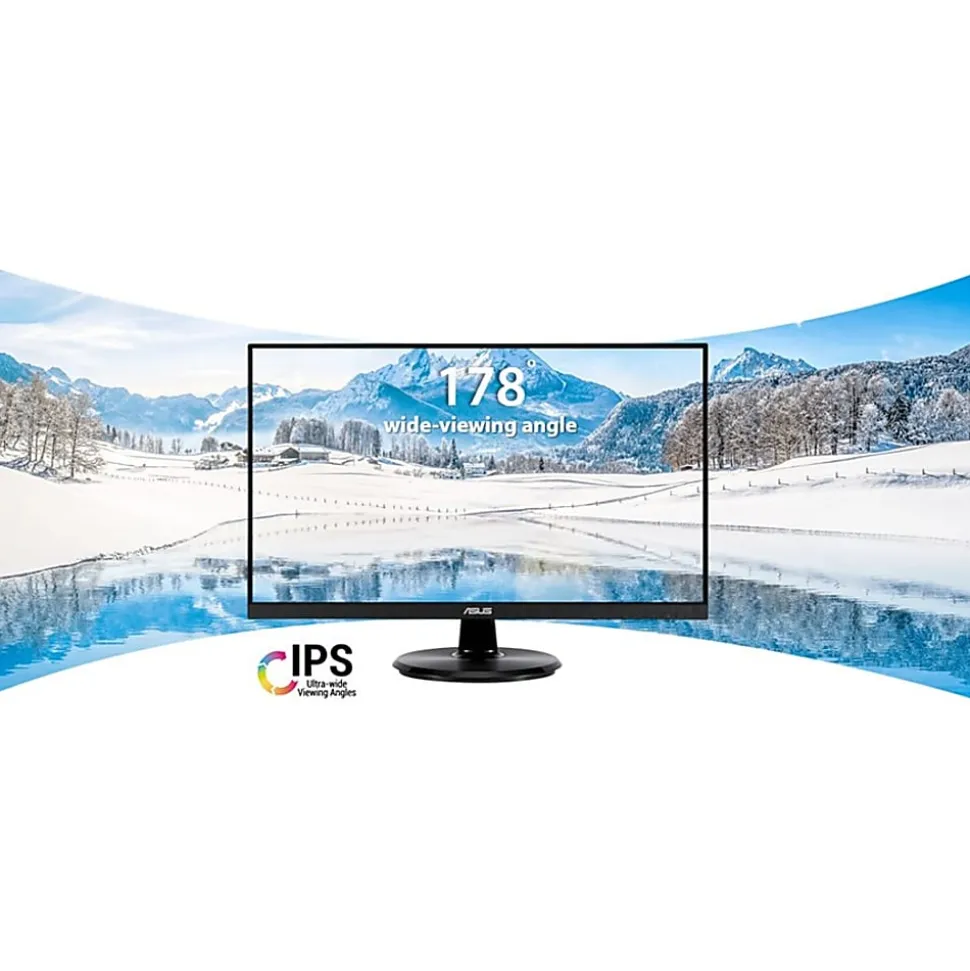 Asus VA24DQ 24" Class Full HD LCD Monitor - 16:9 - Black - 23.8" Viewable - In-plane Switching (IPS) Technology - VA24DQ