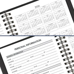 AT-A-GLANCE® Academic 2026-2027 Daily Appointment Book Planner, Black, Small, 5