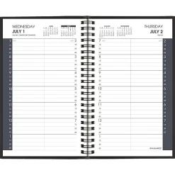 AT-A-GLANCE® Academic 2026-2027 Daily Appointment Book Planner, Black, Small, 5