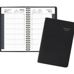 AT-A-GLANCE® Academic 2026-2027 Daily Appointment Book Planner, Black, Small, 5