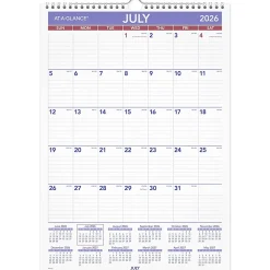 AT-A-GLANCE® Academic 2026-2027 Monthly Wall Calendar, Medium, 12