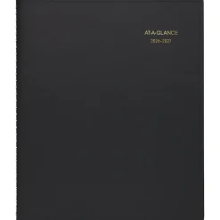 AT-A-GLANCE® Academic 2026-2027 18-Month Monthly Planner, Black, Large, 9
