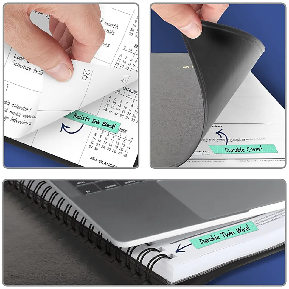 AT-A-GLANCE® Academic 2026-2027 18-Month Monthly Planner, Black, Medium, 7" x 8 3/4"