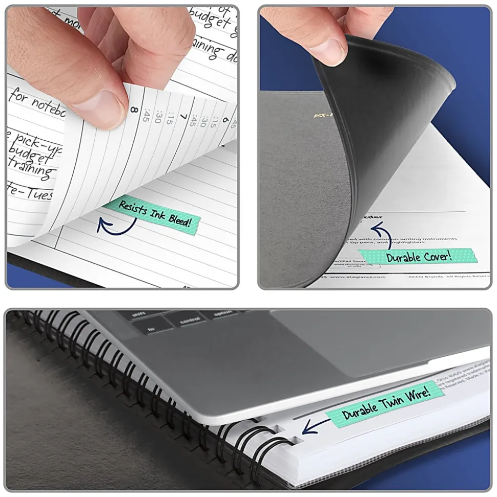 AT-A-GLANCE® Academic 2026-2027 Weekly Appointment Book Planner, Black, Large, 8 1/4" x 11"