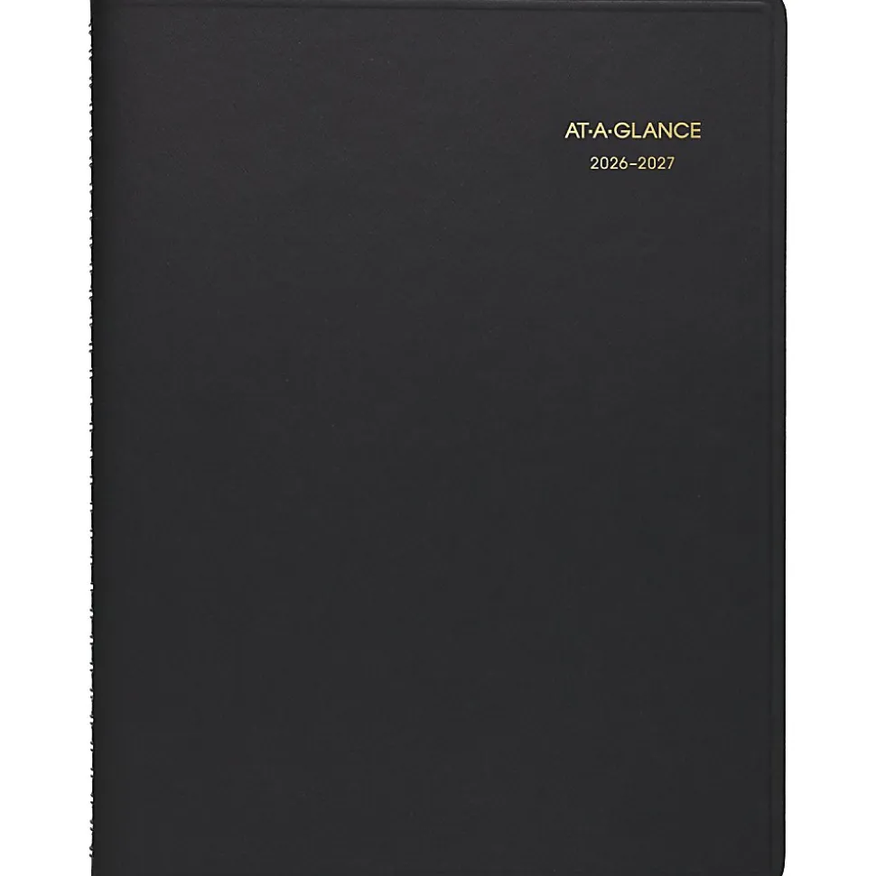 AT-A-GLANCE® Academic 2026-2027 Weekly Appointment Book Planner, Black, Large, 8 1/4" x 11"