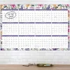 AT-A-GLANCE® BADGE Reversible Erasable Academic and Regular Year 2026-2027 Wall Calendar, Floral, Large, 24" x 36"