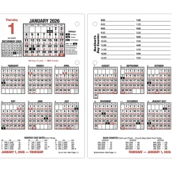 AT-A-GLANCE® Burkhart's Day Counter® 2026 Daily Loose-Leaf Desk Calendar Refill, Large, 4 1/2