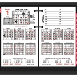 AT-A-GLANCE® Burkhart's Day Counter® 2026 Daily Loose-Leaf Desk Calendar Refill, Large, 4 1/2