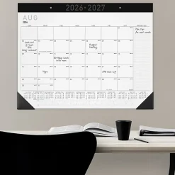 AT-A-GLANCE® Contemporary Academic 2026-2027 Monthly Desk Pad Calendar, Standard, 21 3/4
