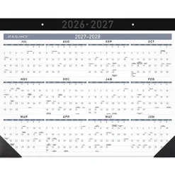 AT-A-GLANCE® Contemporary Academic 2026-2027 Monthly Desk Pad Calendar, Standard, 21 3/4