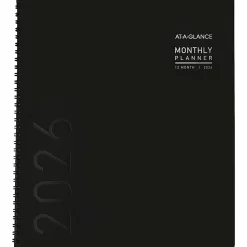 AT-A-GLANCE® Contemporary 2026 Monthly Planner, Black, Large, 9