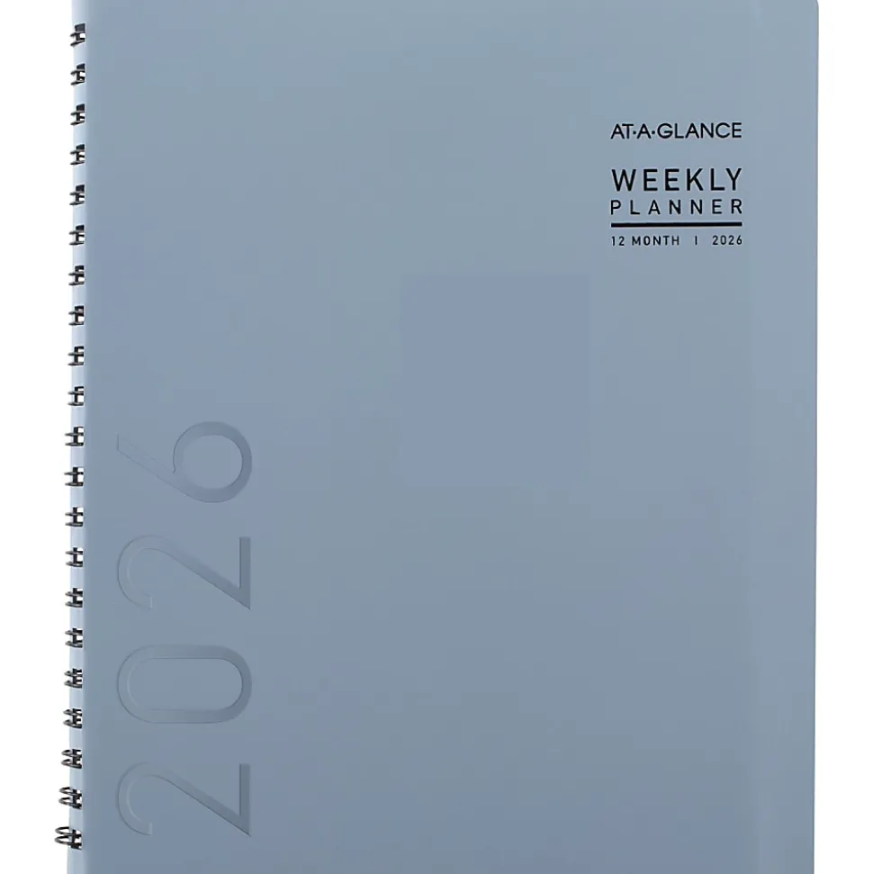 AT-A-GLANCE® Contemporary 2026 Weekly Monthly Planner, Drizzle, Large, 8 1/4" x 11"