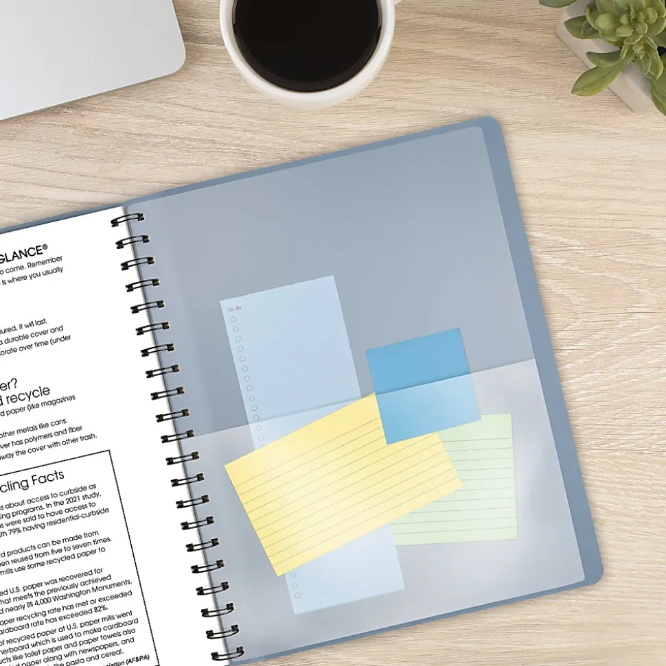 AT-A-GLANCE® Contemporary 2026 Weekly Monthly Planner, Drizzle, Large, 8 1/4" x 11"